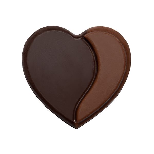Csokoládé dekoráció ˝Duo heart 3D˝