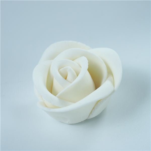 Cukorvirág rózsa dróttal (L - fehér)