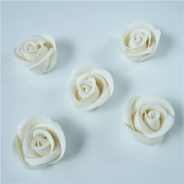 Cukorvirág rózsa dróttal (L - fehér)