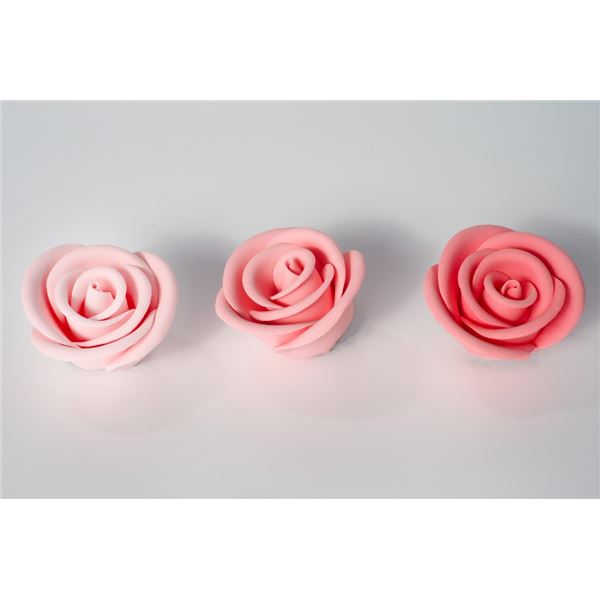Cukorvirág rózsa dróttal - Rózsaszín mix
