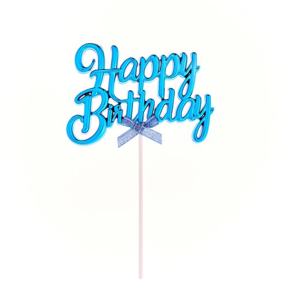 Tortadísz - Happy Birthday (kék)