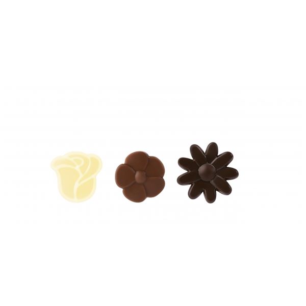 Csokoládé dekoráció ˝Mini Flowers set Classic˝