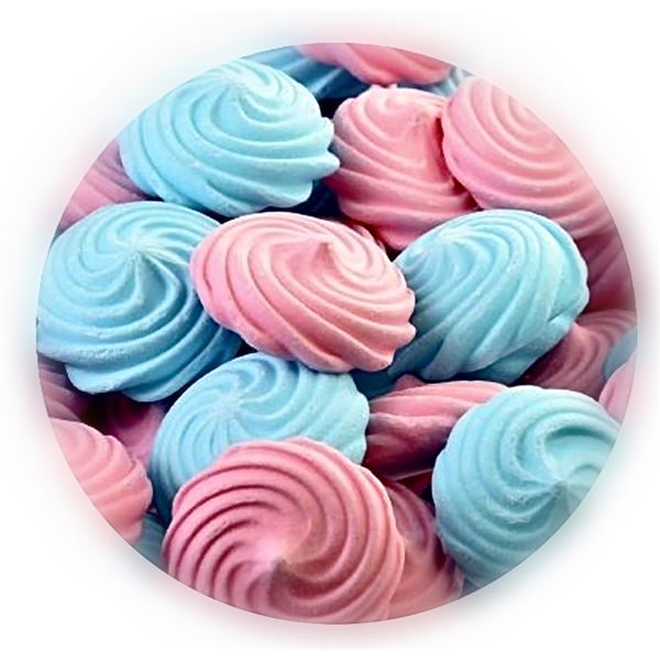 Cukor habcsók 24 db (kék - pink)