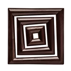 Csokoládé dekoráció - Square dark set