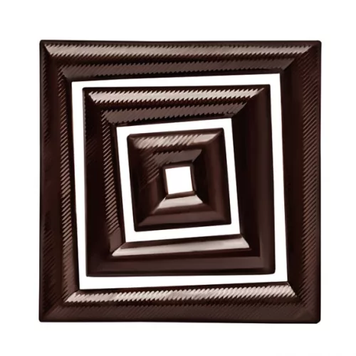 Csokoládé dekoráció - Square dark set
