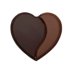 Csokoládé dekoráció - Duo heart 3D