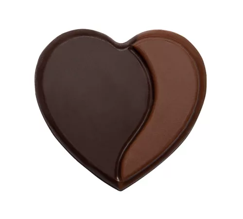 Csokoládé dekoráció - Duo heart 3D