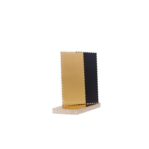 Tortaalátét 30 x 15 cm - Black & Gold