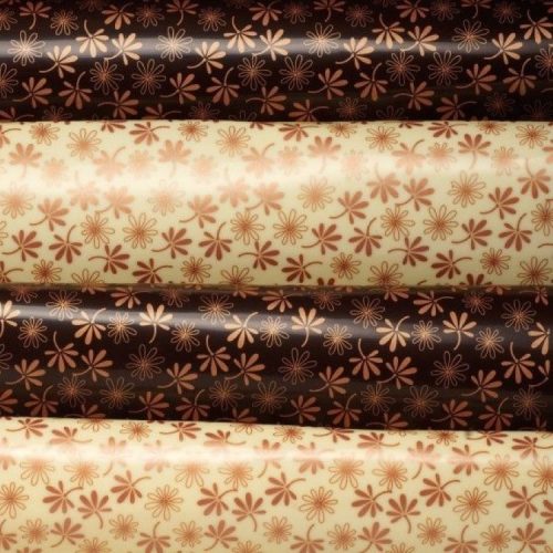 Csokoládé transzfer fólia - Bronz virág