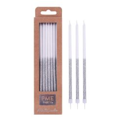 Gyertya Glitteres átmenetes - Ezüst