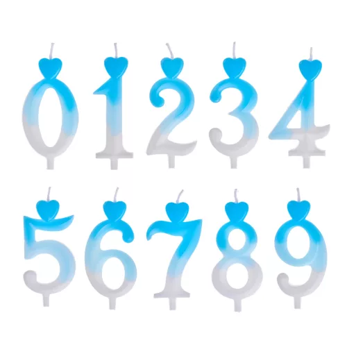 Nagy számgyertya ciró - Kék- sorozat