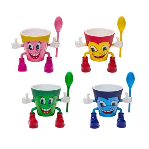 Műanyag fagyispohár - Vidám gyerekes