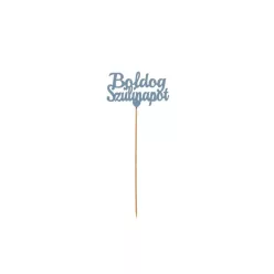 Fa felirat beszúró - Boldog Szülinapot - kék - 5db