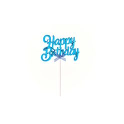 Tortadísz - Happy Birthday (kék) 