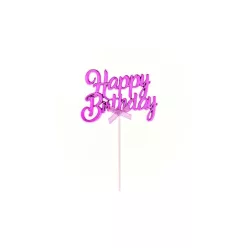 Tortadísz - Happy Birthday (Pink) 