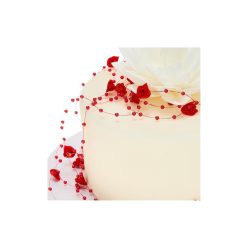 Rózsás díszfűzér 30m piros