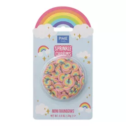 Cukordekoráció - Mini Szivárványok Sprinkle Charms