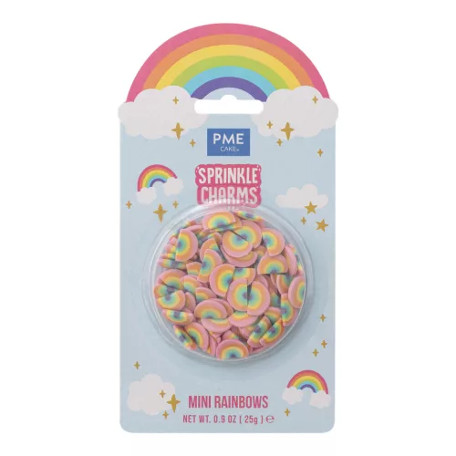 Cukordekoráció - Mini Szivárványok Sprinkle Charms