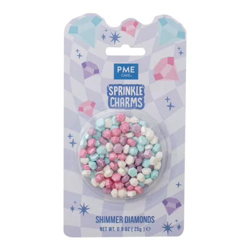 Cukordekoráció - Gyémántok Sprinkle Charms
