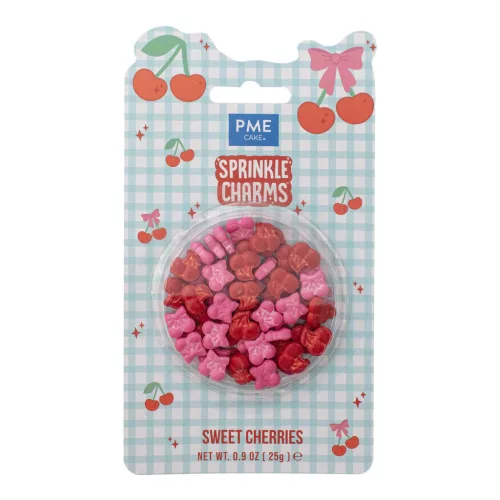 Cukordekoráció - Cseresznyék Sprinkle Charms