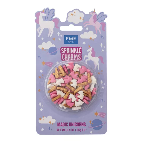 Cukordekoráció - Unikornisok Sprinkle Charms