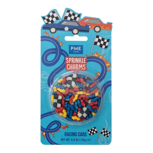 Cukordekoráció - Versenyautók Sprinkle Charms