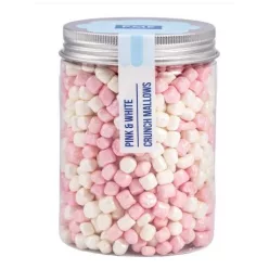 Cukordekoráció - Ropogós pillecukor - rózsa-fehér 86g