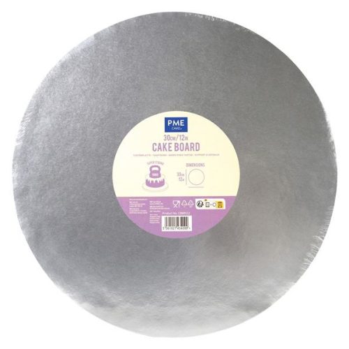 Tortadob - Ezüst - kerek (PME)
